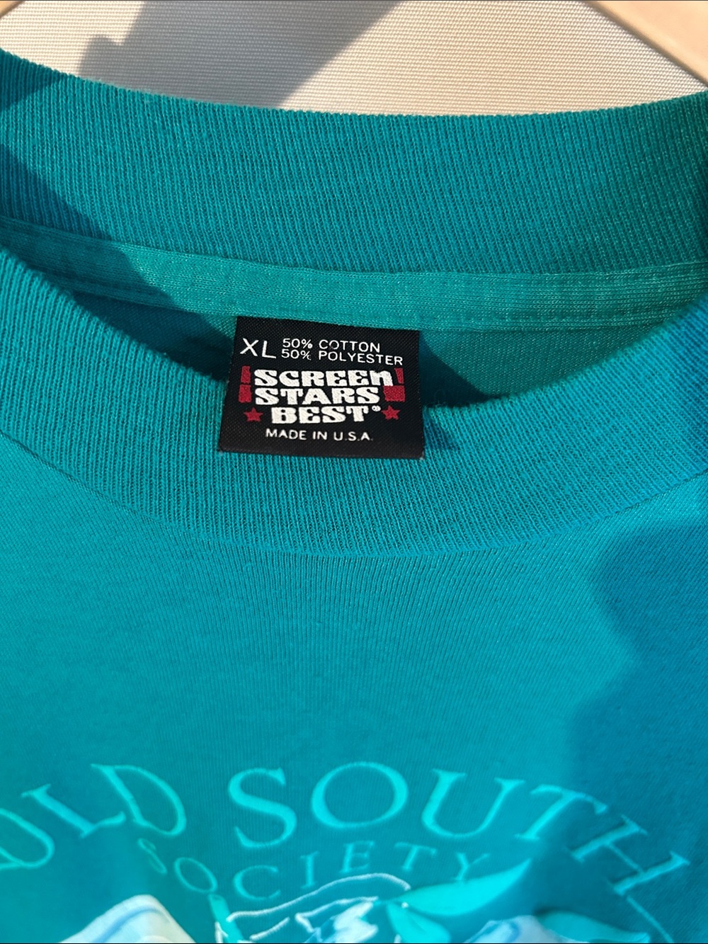 Green Vintage Tee with Old South Society Graphic size XL - Picture 2 of 5
